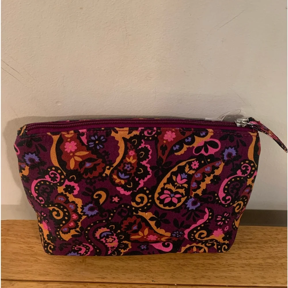 Ann Taylor Paisley Cosmetic Makeup Travel Bag NWT